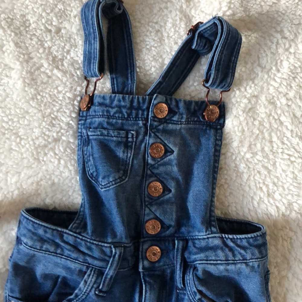 H&M Button-Front Denim Overalls - Picture 3 of 7